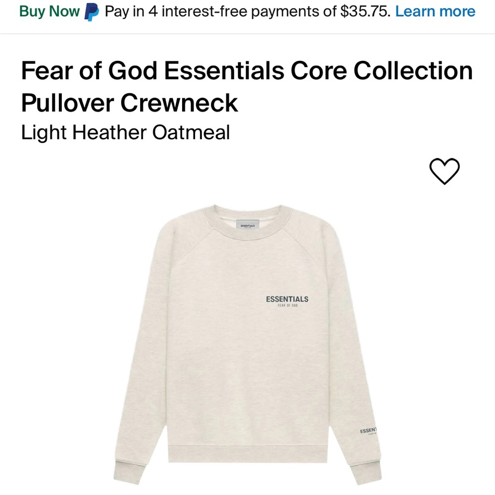 pullover crew FOG